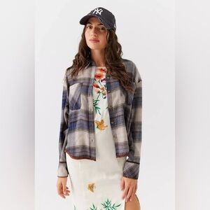 UO BDG Karl Slouchy Flannel Button Down Shirt